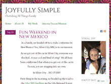 Tablet Screenshot of joyfullysimple.com